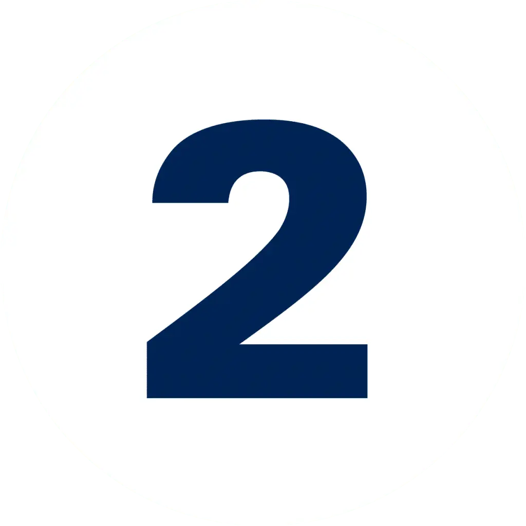 ACH number 2 in blue text