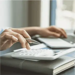 person typing on a computer