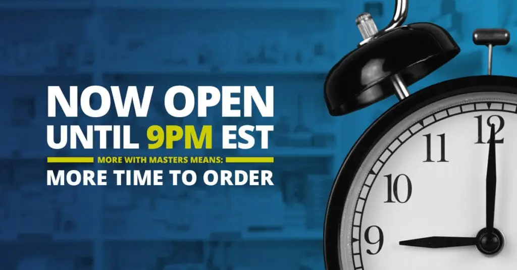 More with Masters: More Time to Order!
